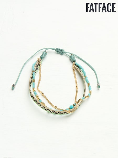 FatFace Teal Blue Woven Bracelet (AD4936) | €15