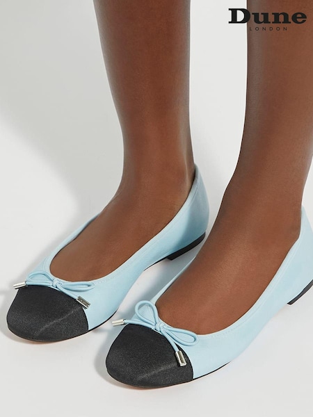 Dune London Blue Highest Flexible Sole Contrast Ballerina Flats (AD4962) | €47.50