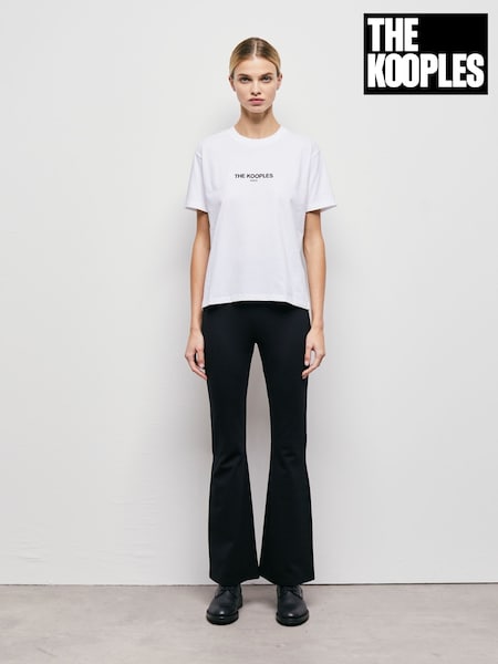 The Kooples White Logo Graphic 100% Cotton T-Shirt (AD4976) | €113