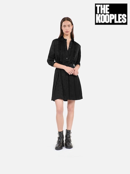 The Kooples Neck Tie Mini Shirt Dress (AD4986) | €215