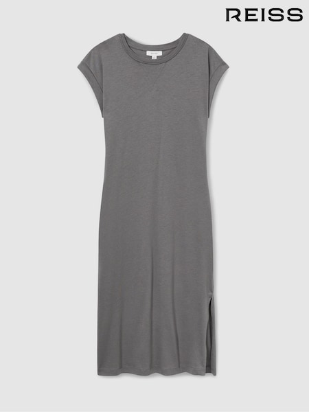 Reiss Grey Cleo 13-14 yrs Cotton-Jersey Cap-Sleeve Dress (AD5002) | €70