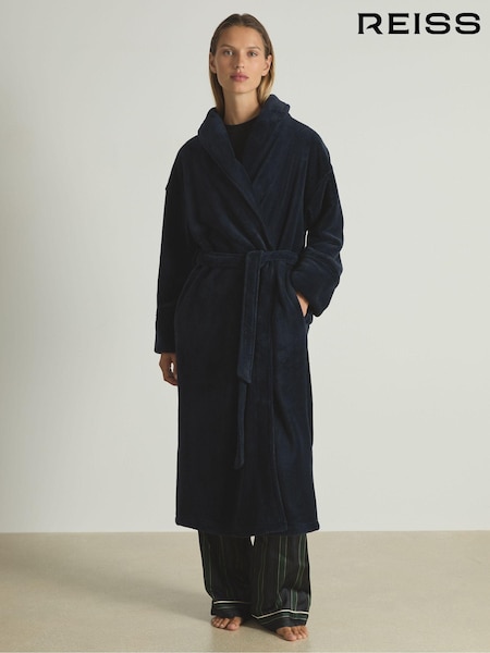 Azul marino - Reiss Ginny Fleece Dressing Gown (AD5003) | 125 €