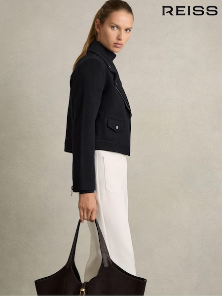 Reiss Arlow Wool-Blend Biker Jacket (AD5014) | €423