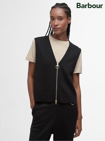 Barbour® Black Re-Engineered Maya Sleeveless Zip Up Tank (AD5103) | €152