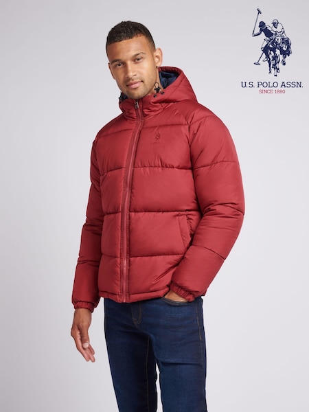 U.S. Polo Assn. Mens Ripstop Hooded Puffer Jacket (AD5186) | €166