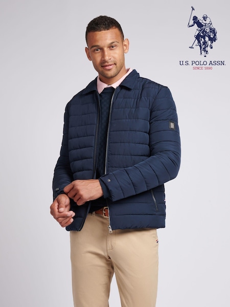 U.S. Polo Assn. Mens Lightweight Quilted Collared Jacket (AD5194) | €172