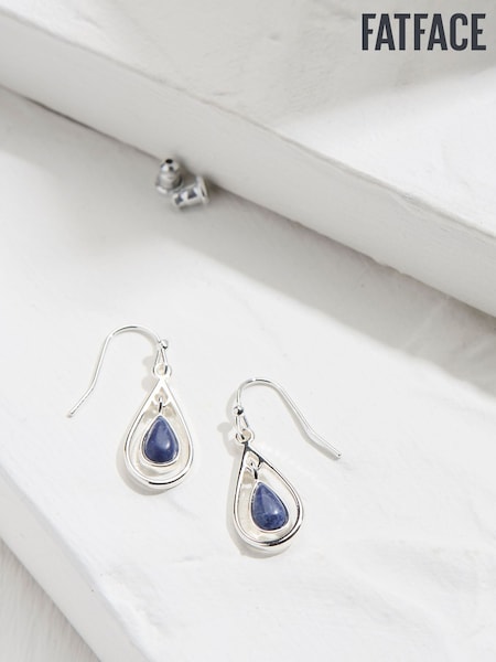 FatFace Navy Tear Drop Earrings (AD5294) | €17