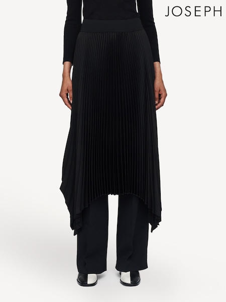 Joseph Black Knit Weave Plissé Ade Skirt (AD5322) | €441