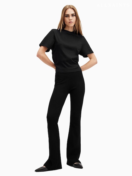 AllSaints Black Holli 100% Cotton T-Shirt (AD5426) | 223 QAR