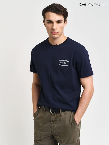 GANT Short Sleeve Small Graphic Pique 100% Cotton T-Shirt (AD5452) | 64 €