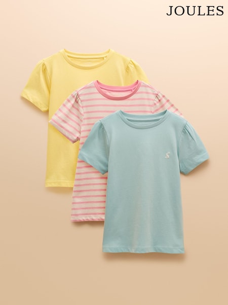 Multi Blush - Joules Let's Go Short Sleeve T-Shirt Three Pack (AD5601) | 34 € - 42 €