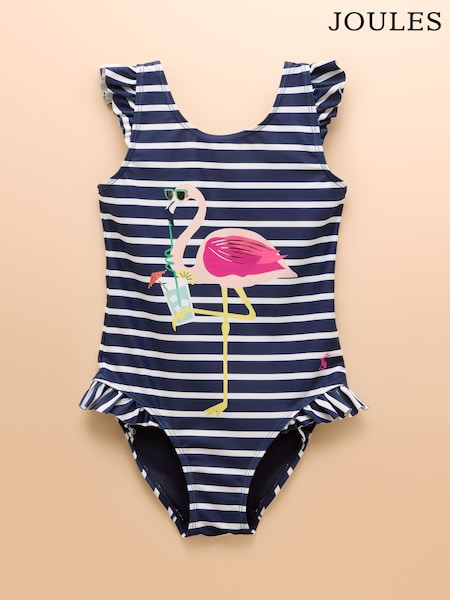 Joules Splash Blue Printed Swimsuit (AD5621) | R$ 160 - R$ 180
