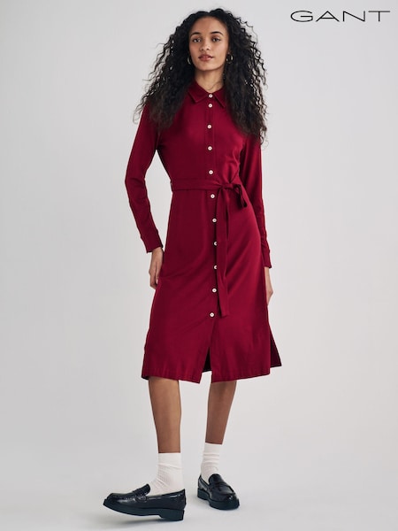 GANT Red Slim Jersey Shirt Dress (AD5655) | €99