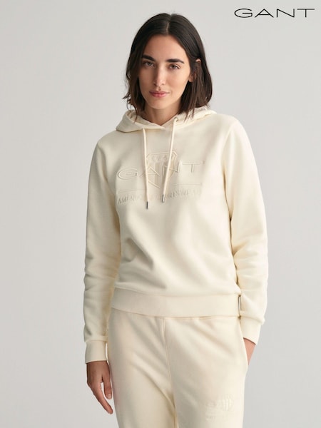 GANT Cream Cream Regular Tonal Shield Sweatshirt (AD5676) | €95