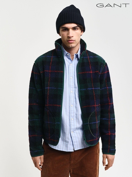 GANT Green Checked Fleece Jacket (AD5803) | €126