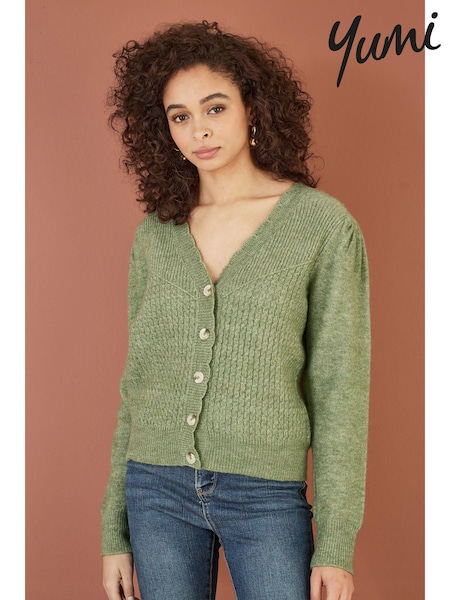 Yumi Twist Knit Button Up Cardigan (AD5862) | € 66