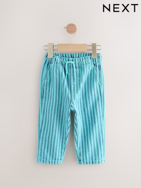 Blue Stripe Denim 100% Cotton Pull On Lightweight Jeans (3mths-7yrs) (AD5968) | €20 - €23