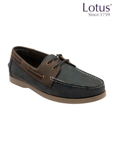 Lotus Blue Leather Boat Shoes (AD5978) | R$ 590