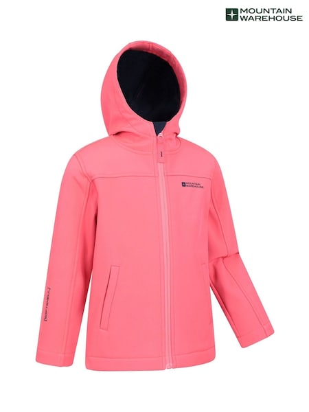 Mountain Warehouse Pink Exodus Kids Water Resistant Softshell Jacket (AD5980) | AED163