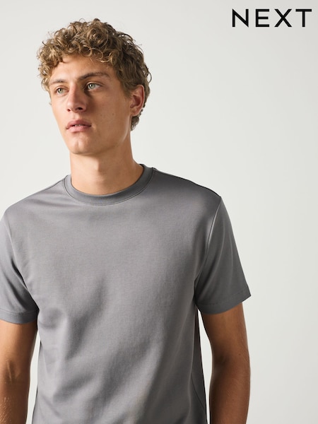 Grey - Slim Fit Motionflex Soft Heavyweight T-shirt