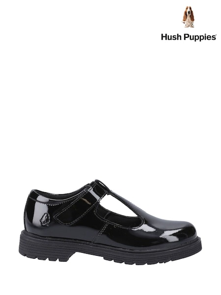 Czarny - Lakierowane buty szkolne Hush Puppies Gracie Junior