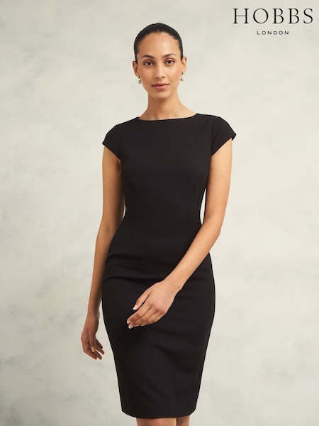 Hobbs Black Petite Mia Dress (AD6301) | €213