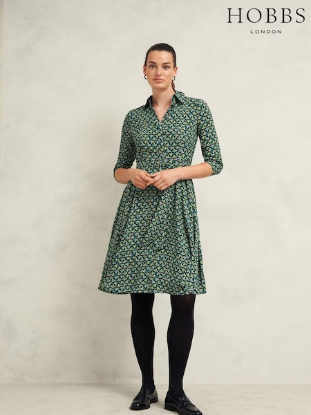 Hobbs Green Alex Dress (AD6335) | €213