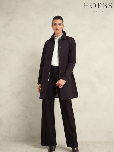 Hobbs Black Vivienne Trench Coat (AD6339) | ₪950