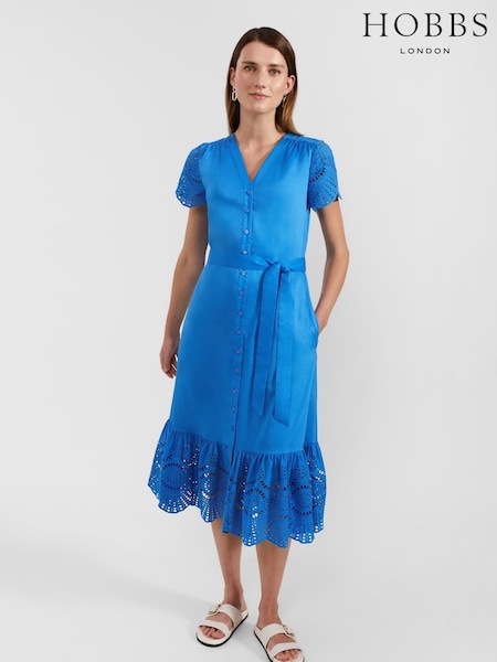 Hobbs Blue Yasmine Dress (AD6344) | €190