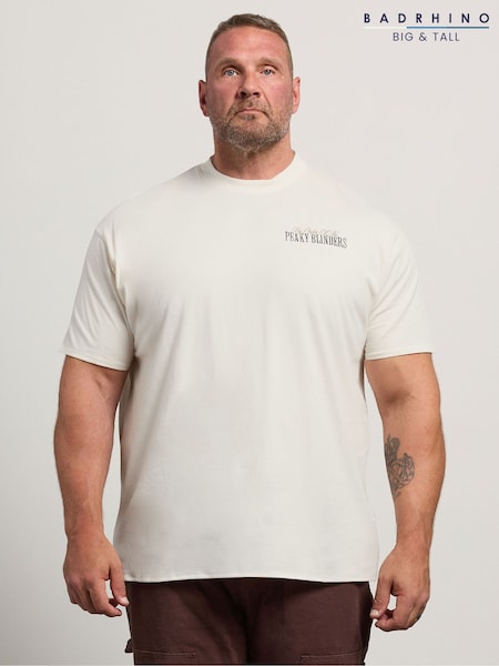 White - Regular Badrhino Big & Tall Peaky Blinders Whiskey T-shirt