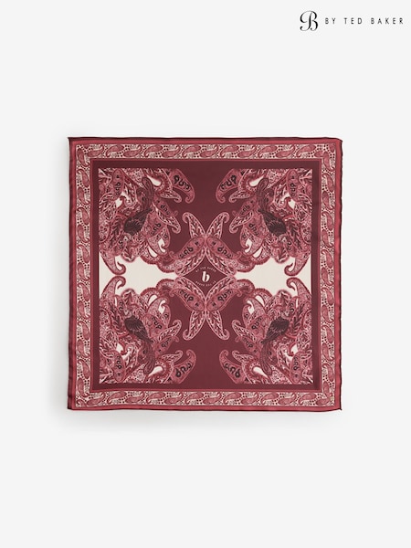 莓果粉紅色佩斯利 - B By Ted Baker Satin Scarf
