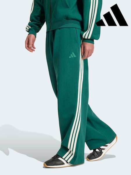 Green - Regular Adidas Kit 3-stripes Wide Joggers