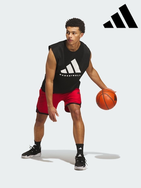Červená - Regular Adidas Crazy Lite Shorts