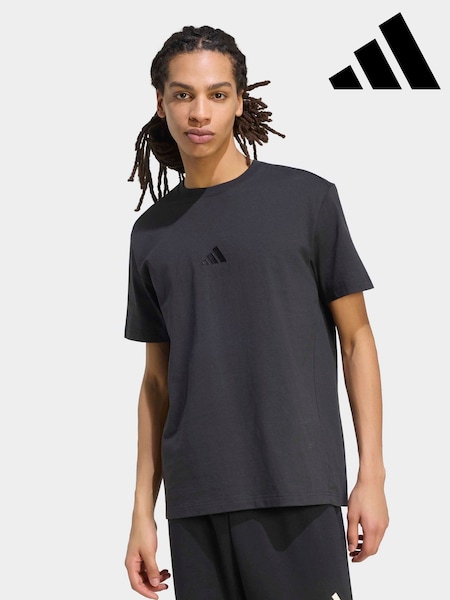 Чорний - Regular Adidas Kit Small Logo T-shirt