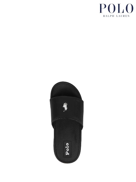Polo Ralph Lauren Black Kids Fairview Sliders (AD6792) | $104