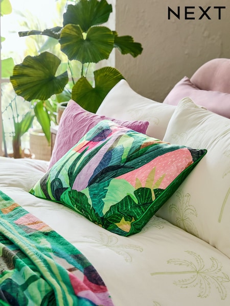 Bright Green Palm Leaf Cushion (AD6809) | €20