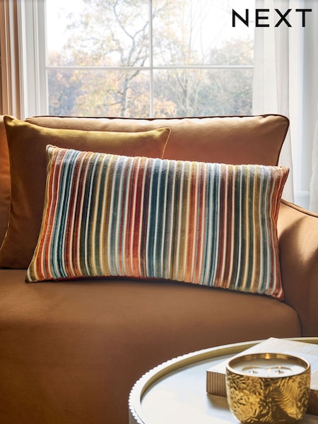 Cut Velvet Stripe Cushion (AD6828) | €34