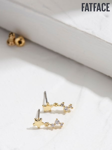 FatFace Gold Tone Star Drop Stud Earrings (AD6864) | € 13