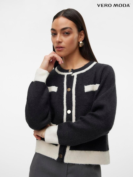 VERO MODA Contrast Long Sleeve Button Cardigan (AD7063) | € 38