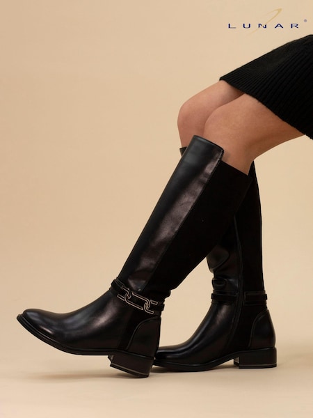 Lunar Cathy Black Long Boots (AD7066) | AED204