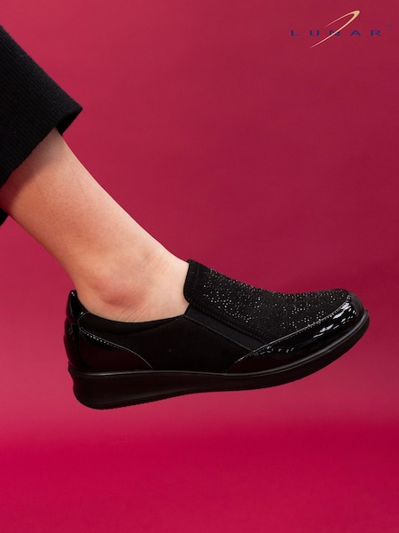 Lunar Hattie Wedge Black Shoes (AD7159) | €61