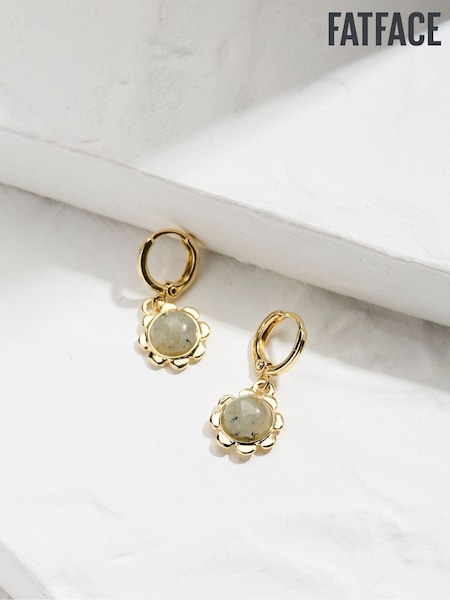 FatFace Gold Tone Stone Drop Earrings (AD7175) | €16.50