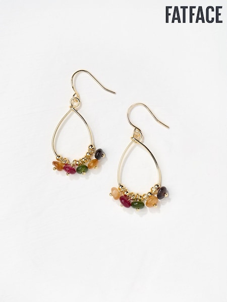 FatFace Multi Semi Precious Stone Drop Earrings (AD7179) | €18