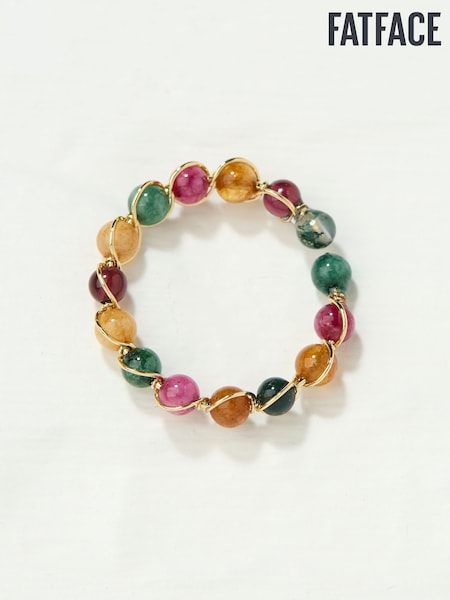 FatFace Multi Semi Precious Stone Adjustable Ring (AD7180) | ₪53