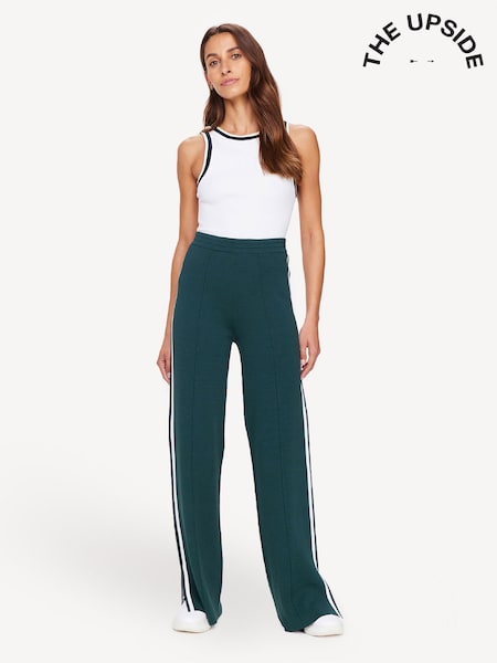The Upside Green Les Border Freya Knit Trousers (AD7215) | AED1,048