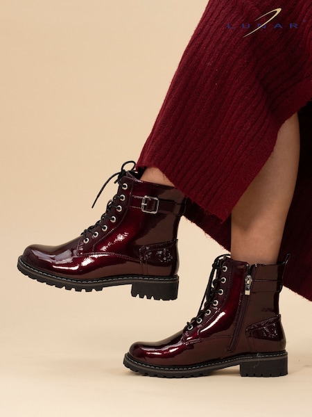 Lunar Parlour Patent Ankle Boots (AD7264) | AED320