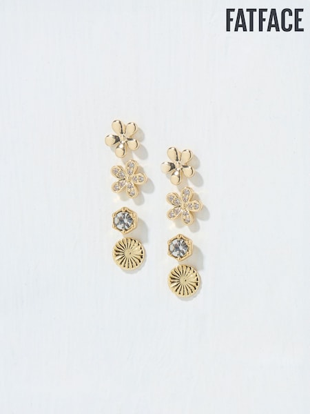 FatFace Gold Tone Flower Studs (AD7342) | € 17