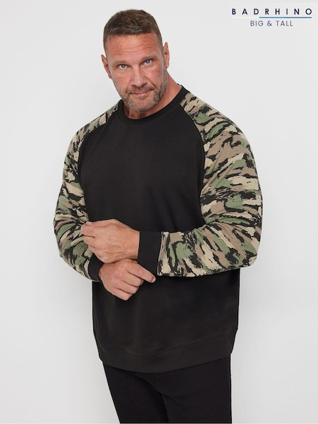 BadRhino Big & Tall Black Raglan Sweatshirt (AD7359) | €42