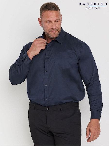 Azul - BadRhino Big & Tall Long Sleeve Shirt (AD7400) | 48 €
