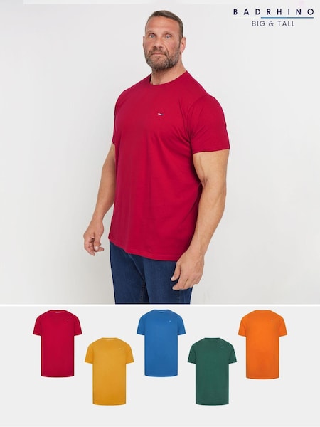 BadRhino Big & Tall Green 100% Cotton T-Shirts 5 Pack (AD7418) | €69